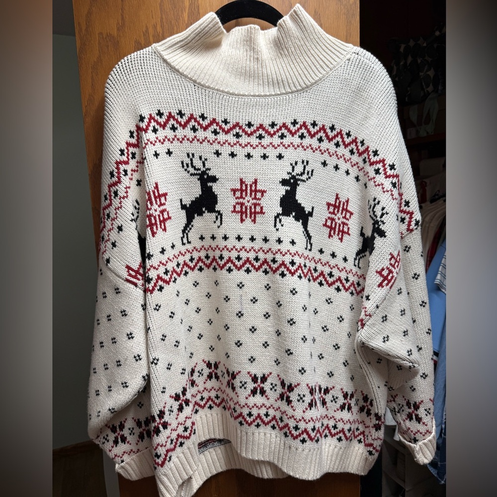 Torrid Cream Knit Fairisle Sweater